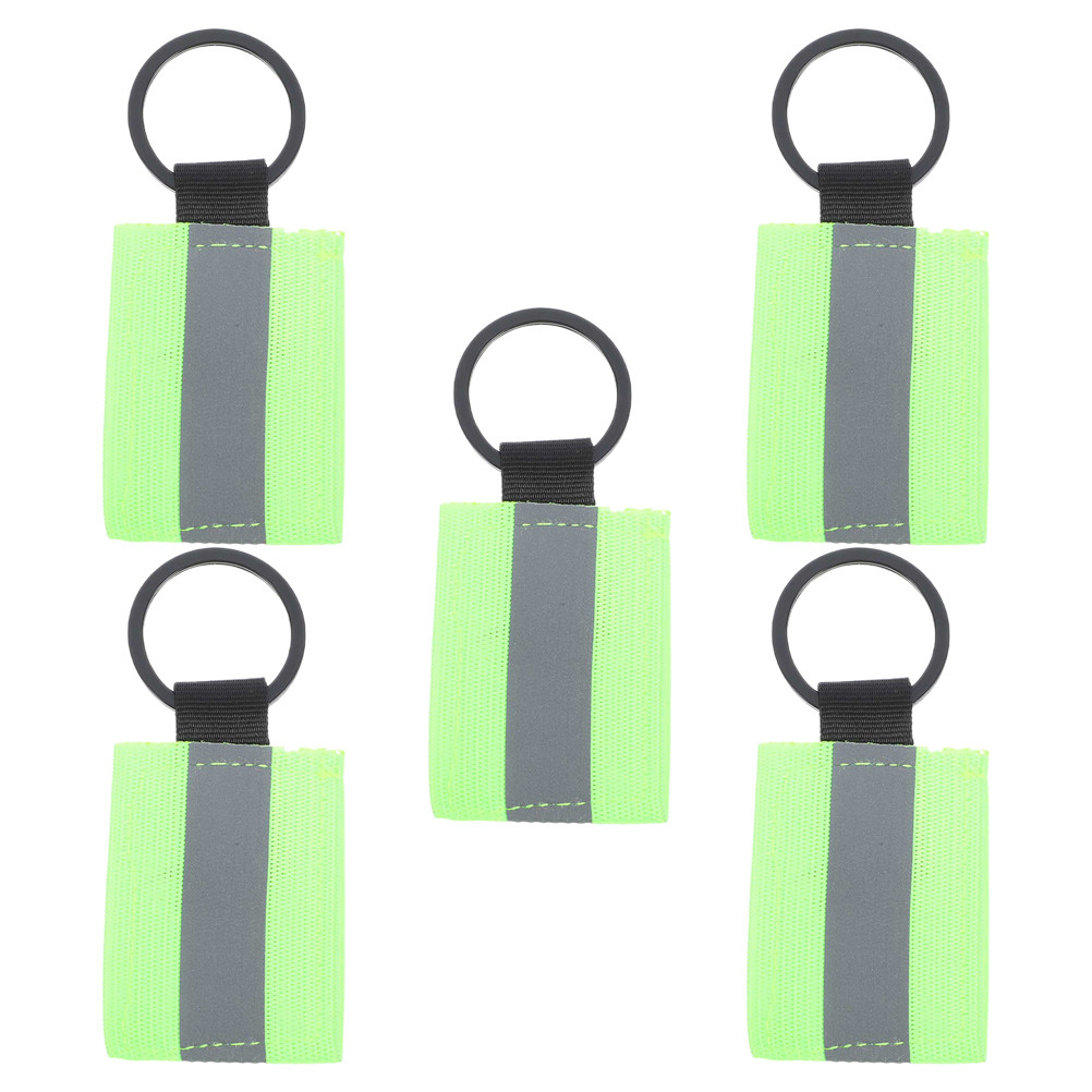 Running Visibility Gear - 5 pièces d'étiquettes porte-clés réfléchissantes double