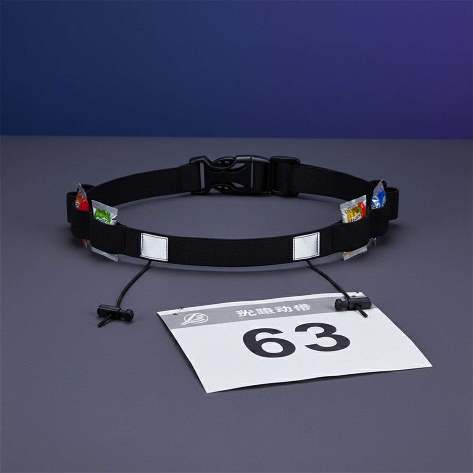 Race Bib - Ceinture de course réfléchissante pour triathlon