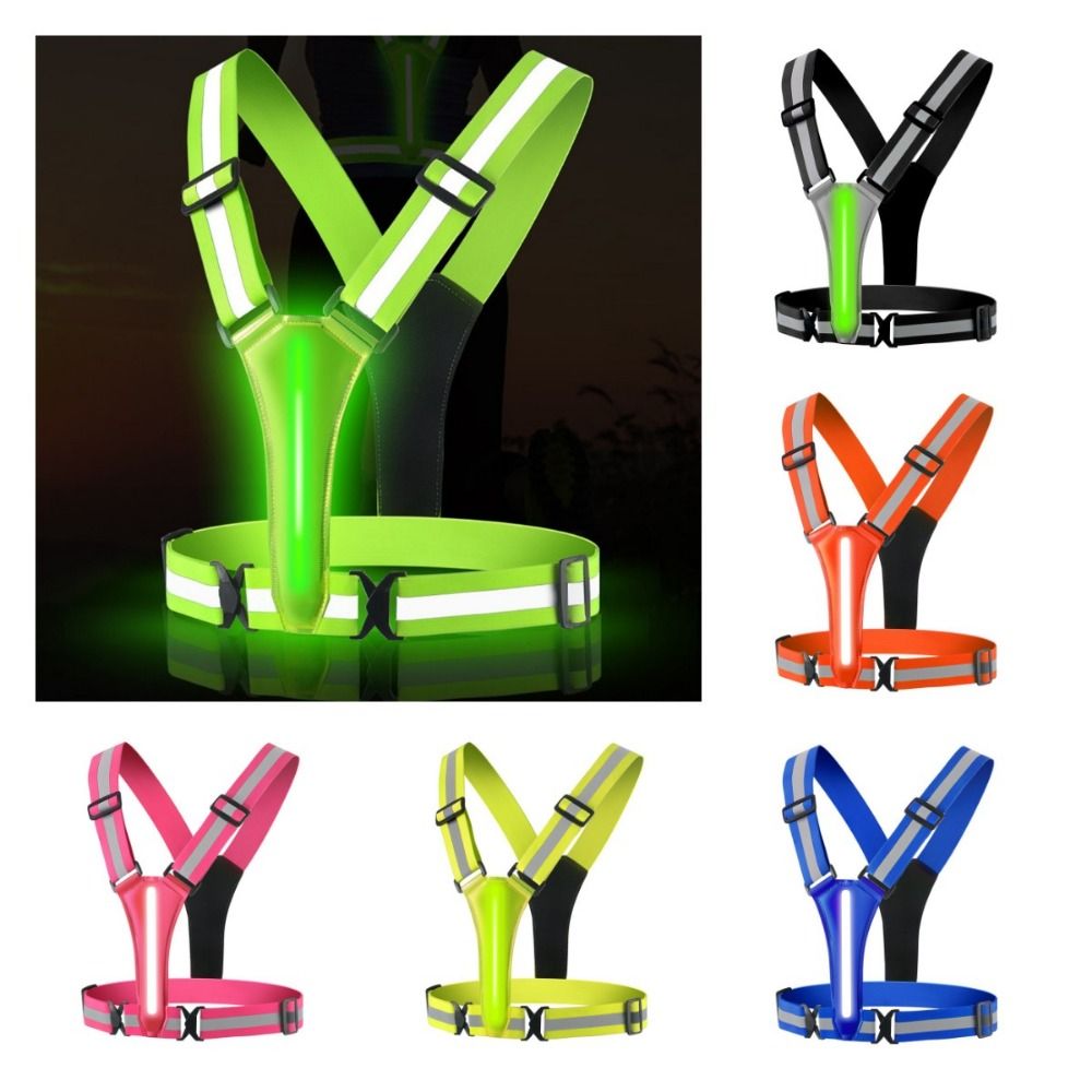Running Visibility Gear - Gilet réfléchissant à LED rechargeable par