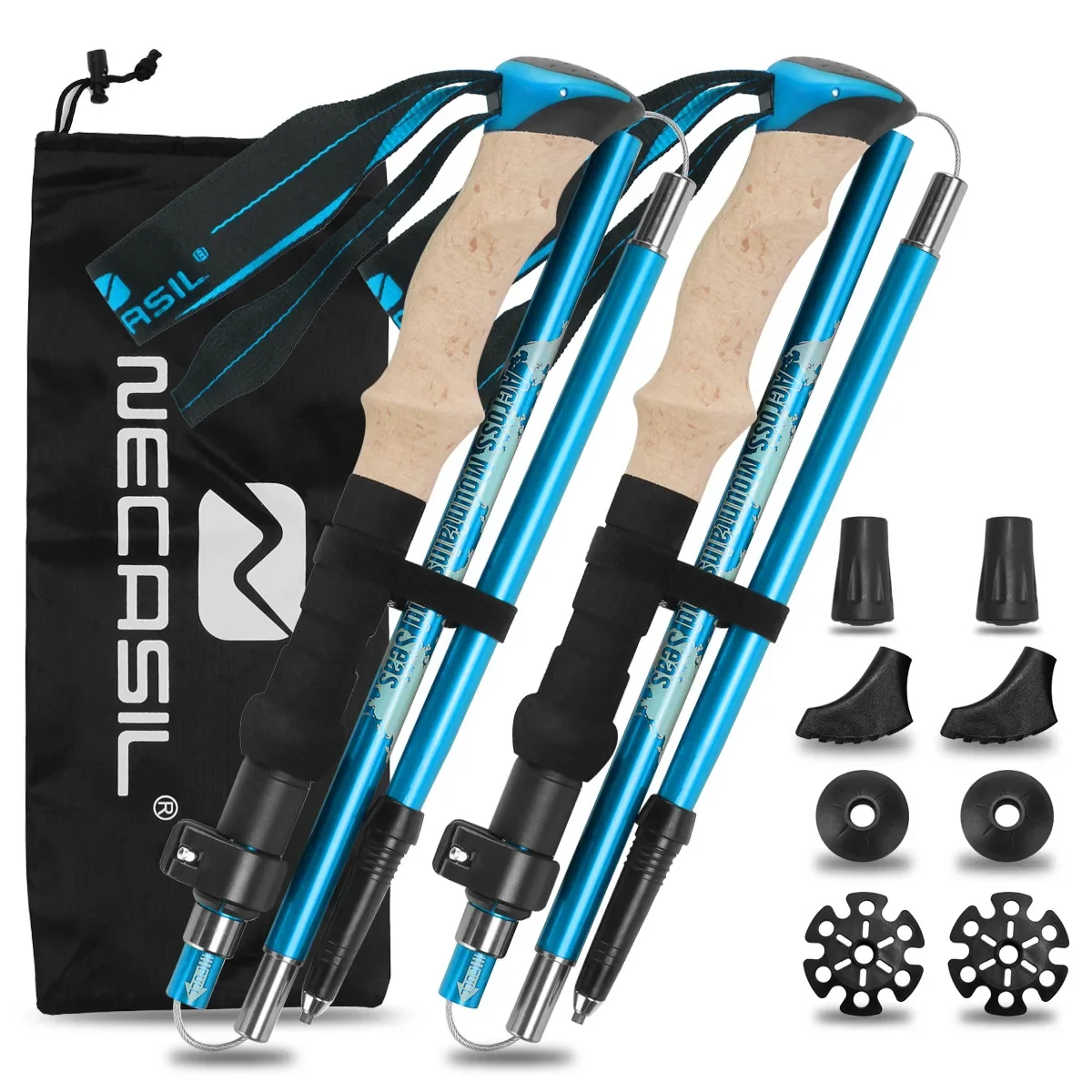 Trekking Pole Carbon - Lot de 2 bâtons de trekking