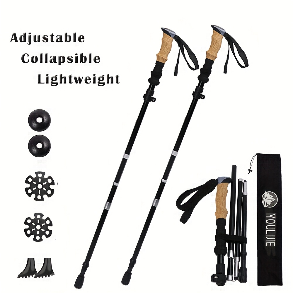 Trekking Pole Carbon - Bâtons de randonnée ultra-forts-paquet de 2