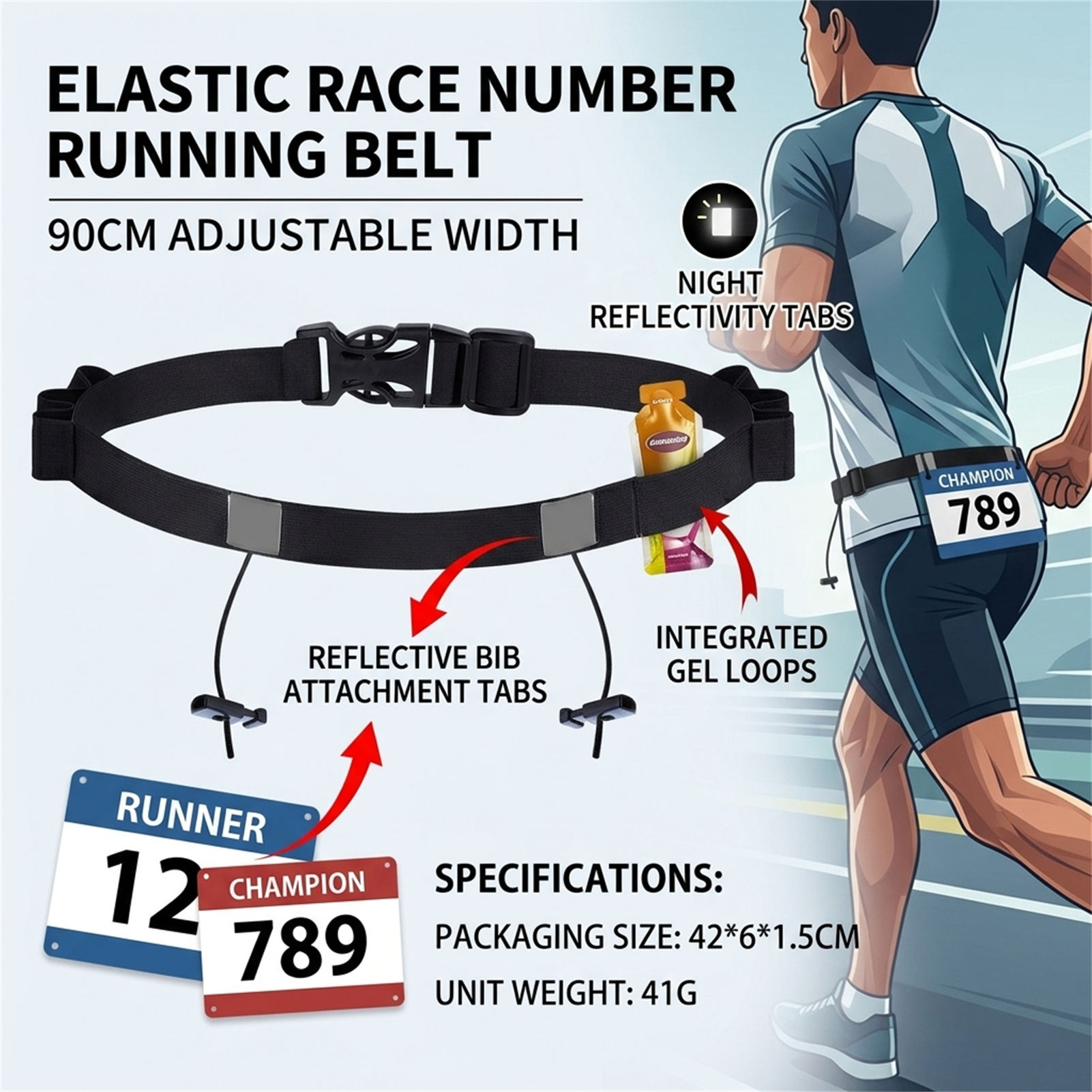 Ceinture de course réfléchissa - Race Bib avis et prix
